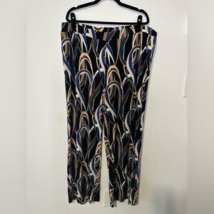 Chico’s Traveler Floating Ribbong Ankle Pants SZ 3 US XL Color Black